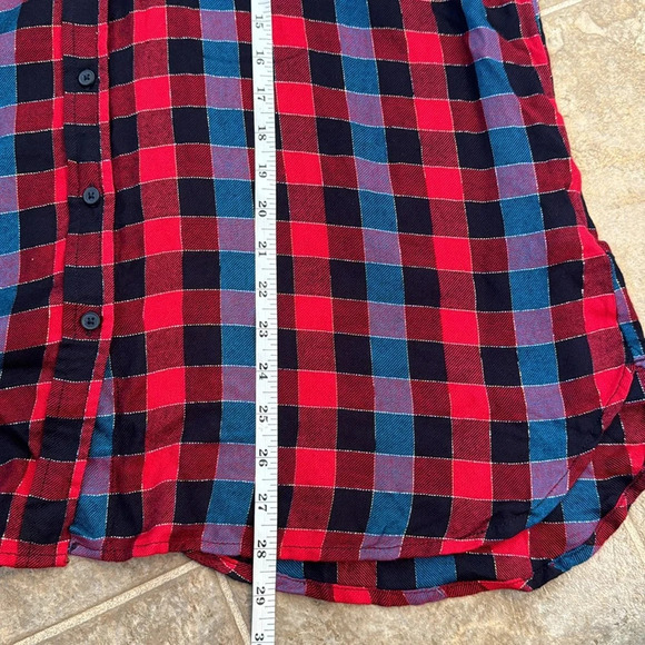 NWT Lucky Brand Red Blue Twill Plaid Casual Buttoned Down Relaxed Fit Shirt XL - Picture 9 of 15